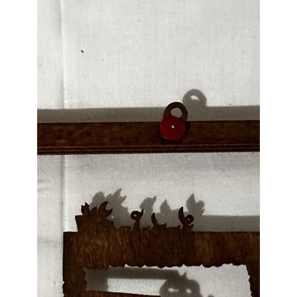 Wood  Wall Plaques Hand Made Vintage 1800's Farm Depiction's‎ 5x9